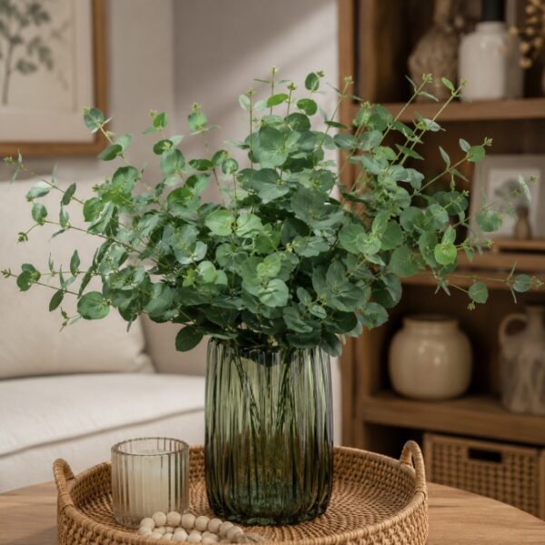 Haste Eucalipto Verde – Folhagem Decorativa Sofisticada e Atemporal para Ambientes