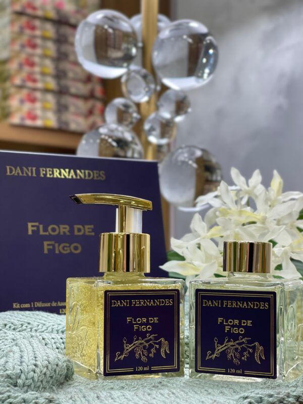 Kit Difusor e Sabonete Líquido Glitter Flor de Figo - 120ml