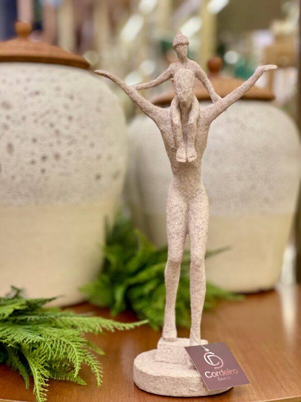 Escultura em Poliresina Pai e Filho