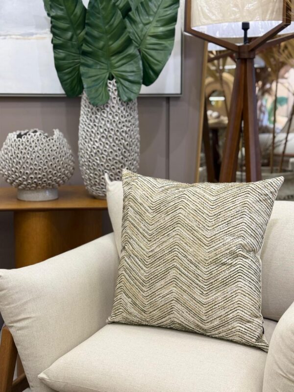 Almofada Veludo Off 52x52 Bouclé Musgo