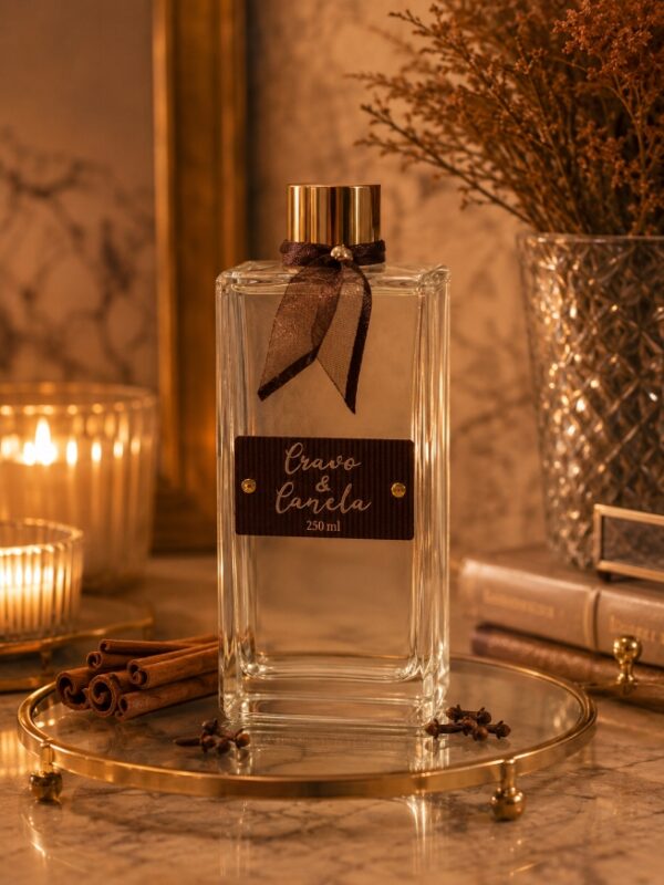 Óleo Difusor Cravo e Canela 250ml | Aromatizador Sofisticado para Ambientes