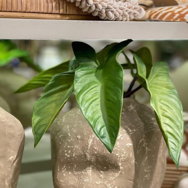 Haste Artificial Alocácia Verde Realista | Folhagem Decorativa para Vasos, Arranjos e Decoração de Interiores