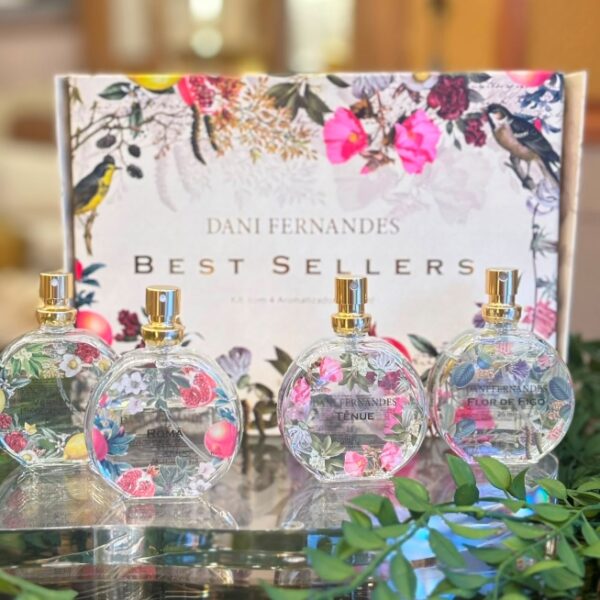 Kit Home Spray Dani Fernandes Best Sellers 25ml – 4 Fragrâncias Exclusivas para Perfumar Ambientes com Elegância